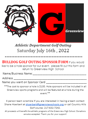 July 16th Bulldog Golf Outing Information 